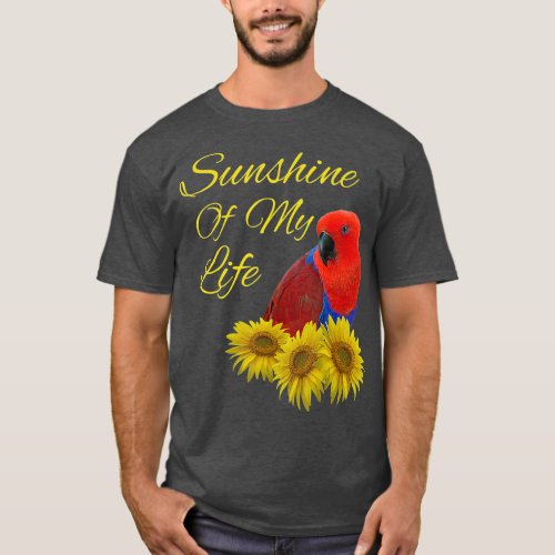 Eclectus Parrot Female Sunshine Sunflower T_Shirt