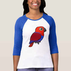 Customizable Female Eclectus Parrot Ladies Raglan Fitted T-Shirt