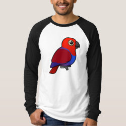 Customizable Female Eclectus Parrot Men's Canvas Long Sleeve Raglan T-Shirt