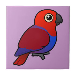 Customizable Female Eclectus Parrot Small Ceremic Tile (4.25