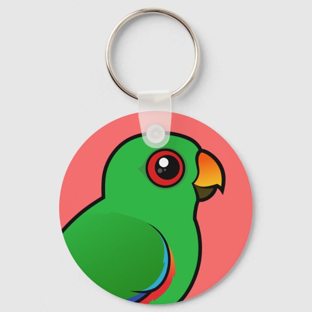 Eclectus Parrot male Keychain (Front)