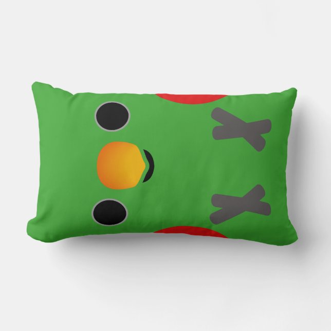 Eclectus Parrot (Male) Lumbar Pillow (Front)