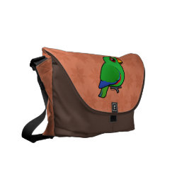 Customizable Male Eclectus Parrot Rickshaw Medium Zero Messenger Bag
