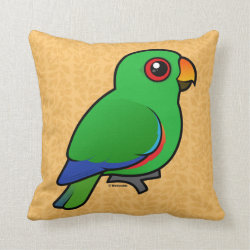 Customizable Male Eclectus Parrot Cotton Throw Pillow