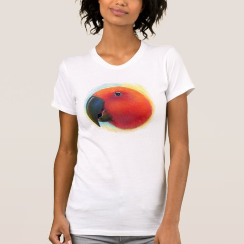 Eclectus parrot realistic painting T_Shirt