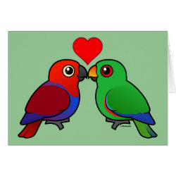 Eclectus Parrots in Love Greeting Card