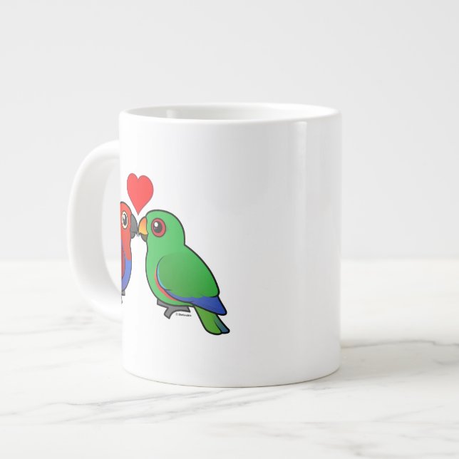 Eclectus Parrots in Love Giant Coffee Mug (Front Left)