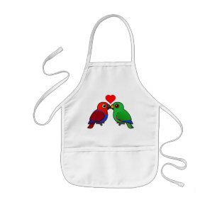 Eclectus Parrots in Love Kids' Apron