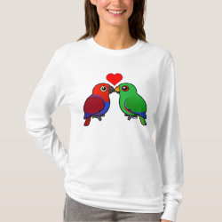 Eclectus Parrots in Love Women's Basic Long Sleeve T-Shirt
