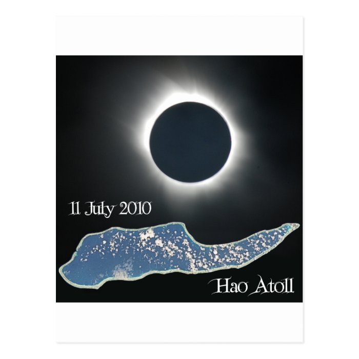 Eclipse 2010 Hao Atoll Post Cards