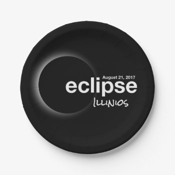 Eclipse 2017 Illinios Paper Plates by Omtastic at Zazzle