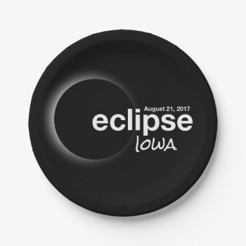 Eclipse 2017 Iowa Paper Plates by Omtastic at Zazzle