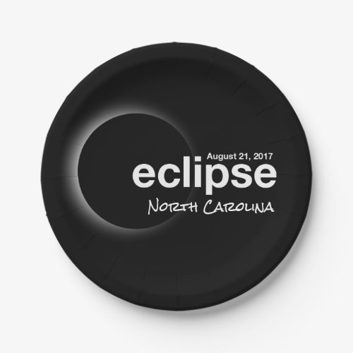 eclipse 2017 North Carolina Paper Plates