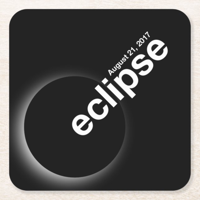 eclipse 2017 square paper coaster (Front)