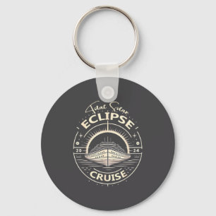 Eclipse 2024 Cruise Funny Total Solar Eclipse  Keychain