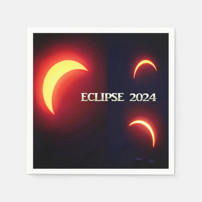 Eclipse 2024 napkins (Front)