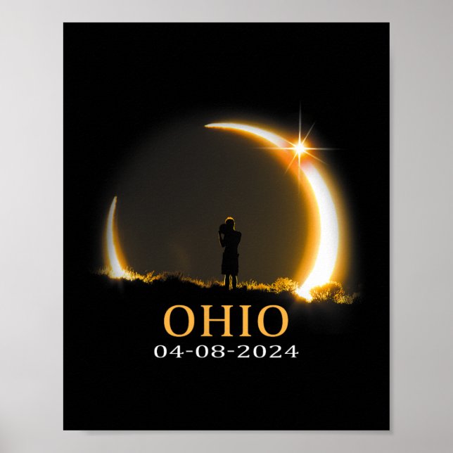 Eclipse 2024 Ohio Total Solar Eclipse 1  Poster (Front)
