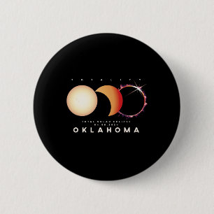 Eclipse 2024 Oklahoma Total Eclipse Astronomy Grap Button