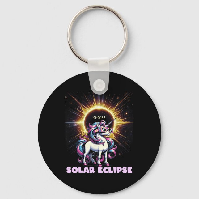 Eclipse 2024 Shirt Total Eclipse April 8th 24 Unic Keychain (Front)