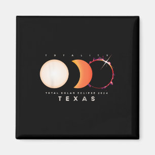 Eclipse 2024 Texas Total Eclipse America Graphic Magnet
