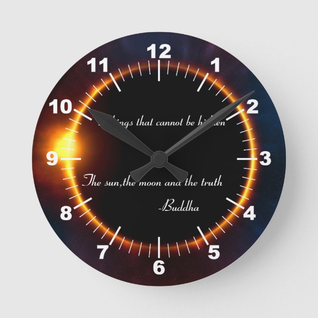 Eclipse - 3 things that cannot be hidden round clock (Front)