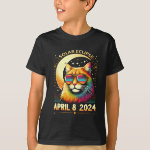 Eclipse April 8 2024 Cats Lovers T-Shirt