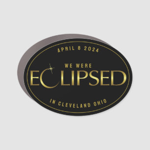 Eclipse black and gold custom your town or city car magnet