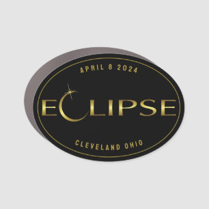 Eclipse black and gold watch destination your town car magnet