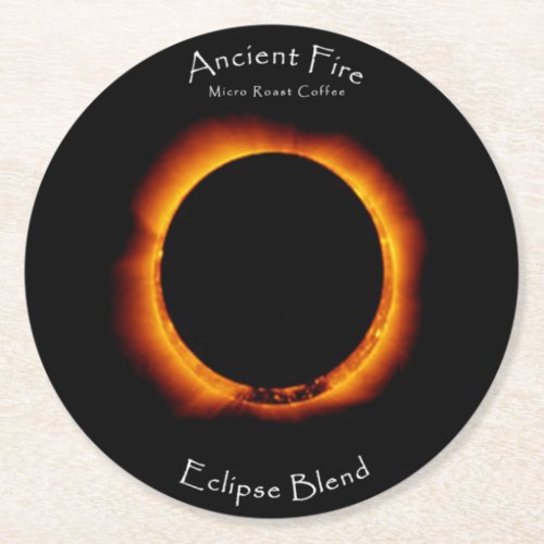 Eclipse Blend Ancient Fire Coffee Round Paper Coaster