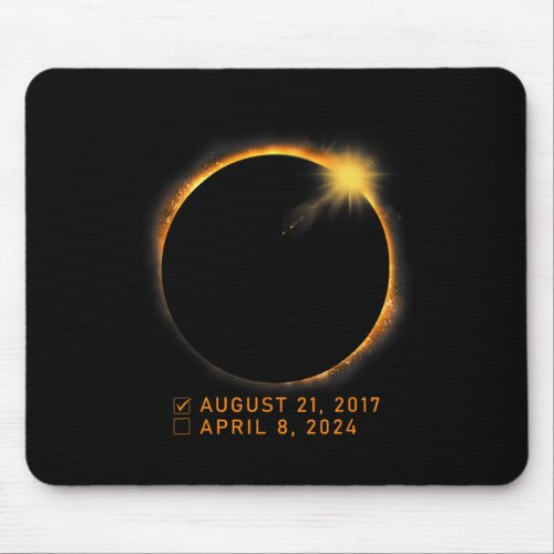 Eclipse Checklist Total Solar Eclipse April 8 2024 Mouse Pad
