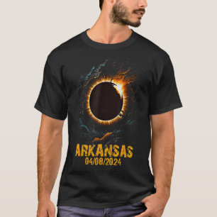 Eclipse Commemorative April 8th 2024 Arkansas U S  T-Shirt