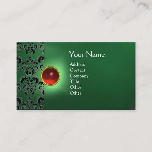 ECLIPSE DAMASK GEM  MONOGRAM BUSINESS CARD