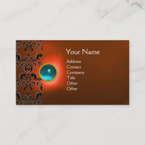 ECLIPSE DAMASK GEM  MONOGRAM BUSINESS CARD