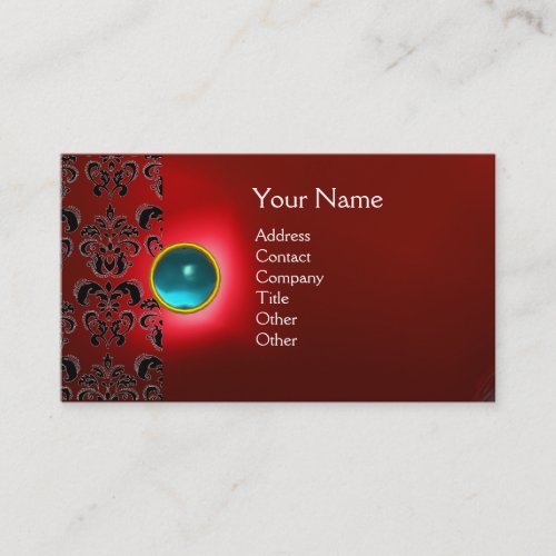 ECLIPSE DAMASK GEM  MONOGRAM BUSINESS CARD