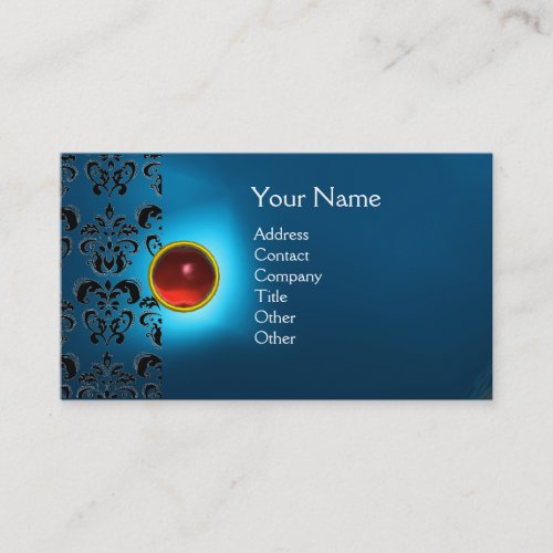 ECLIPSE DAMASK GEM  MONOGRAM BUSINESS CARDS