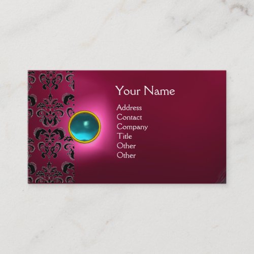 ECLIPSE DAMASK GEM  MONOGRAM BUSINESS CARD