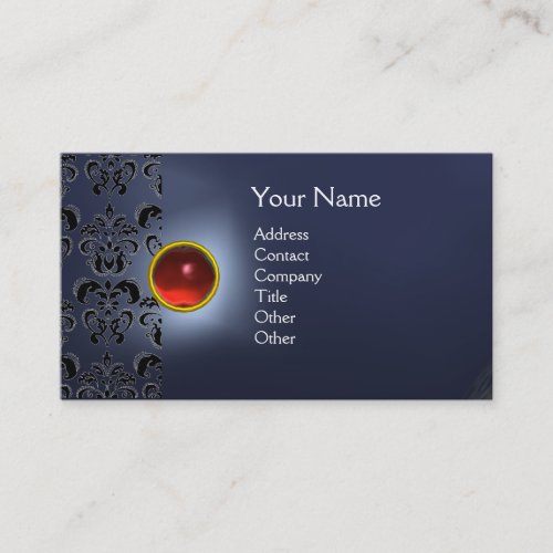 ECLIPSE DAMASK GEM  MONOGRAM BUSINESS CARD