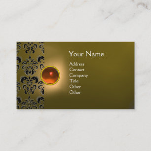 ECLIPSE DAMASK GEM MONOGRAM BUSINESS CARD