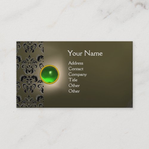 ECLIPSE DAMASK GEM  MONOGRAM BUSINESS CARD