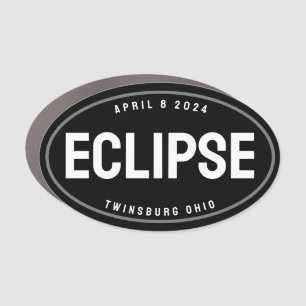Eclipse destination in your town editable car magnet