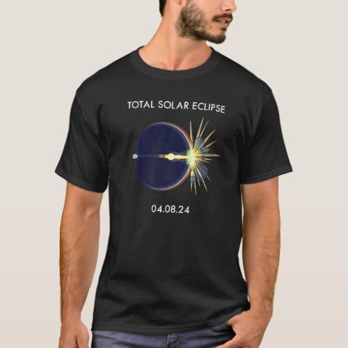 Eclipse Flare 04 08 24 Total Solar Eclipse America T_Shirt