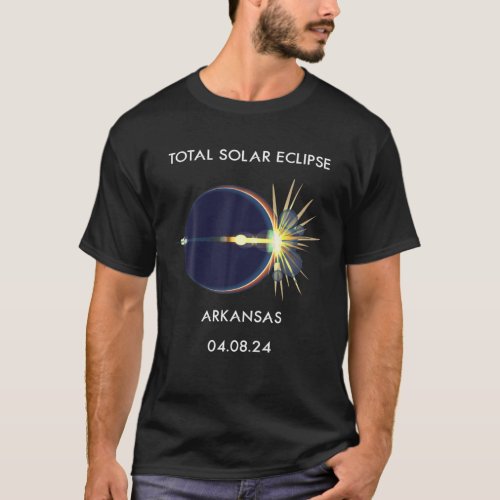 Eclipse Flare 040824 Total Solar Eclipse Arkansa T_Shirt