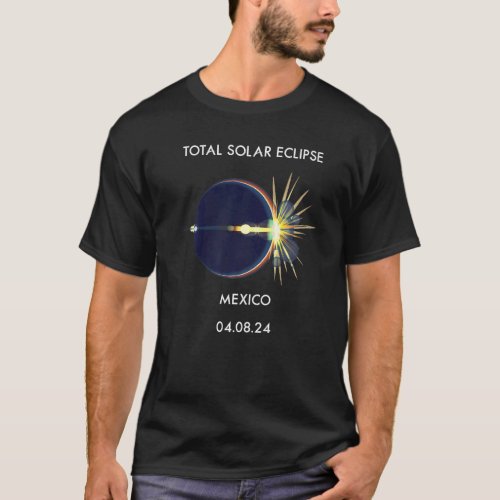 Eclipse Flare 04 08 24 Total Solar Eclipse Mexico  T_Shirt
