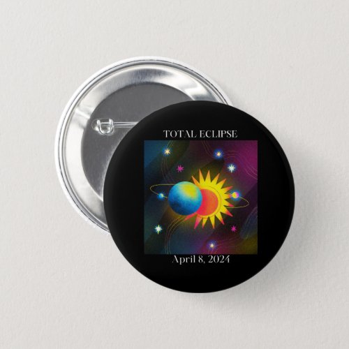 Eclipse Flare 040824 Total Solar Eclipse USA Button