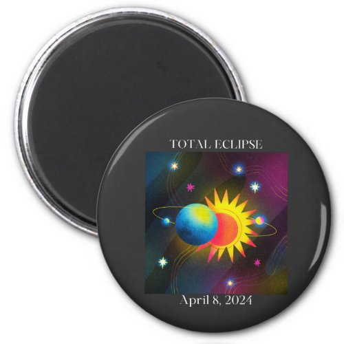 Eclipse Flare 040824 Total Solar Eclipse USA Magnet