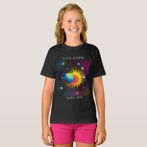Eclipse Flare 040824 Total Solar Eclipse USA T_Shirt