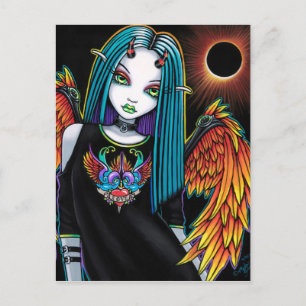 Eclipse Little Rainbow Devil Angel Postcard
