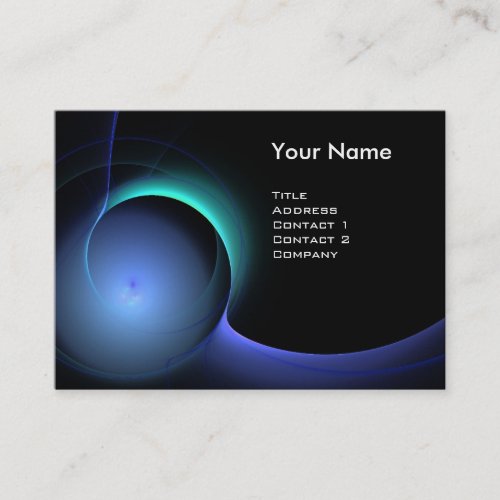 ECLIPSE MONOGRAM Vibrant black blue Business Card