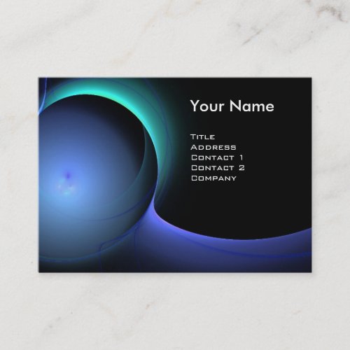 ECLIPSE MONOGRAM Vibrant black blue Business Card