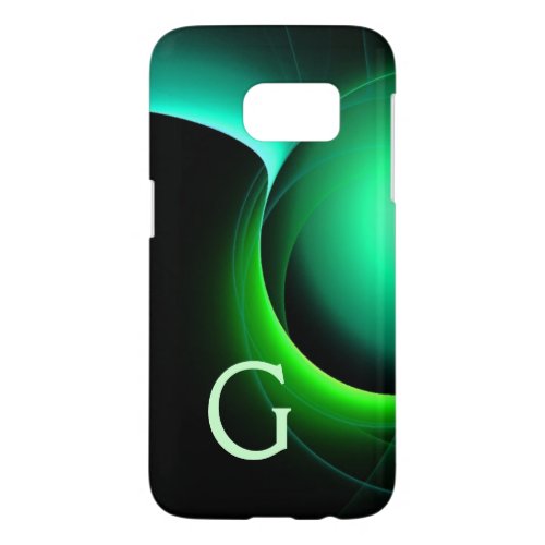 ECLIPSE MONOGRAM Vibrant black green Samsung Galaxy S7 Case